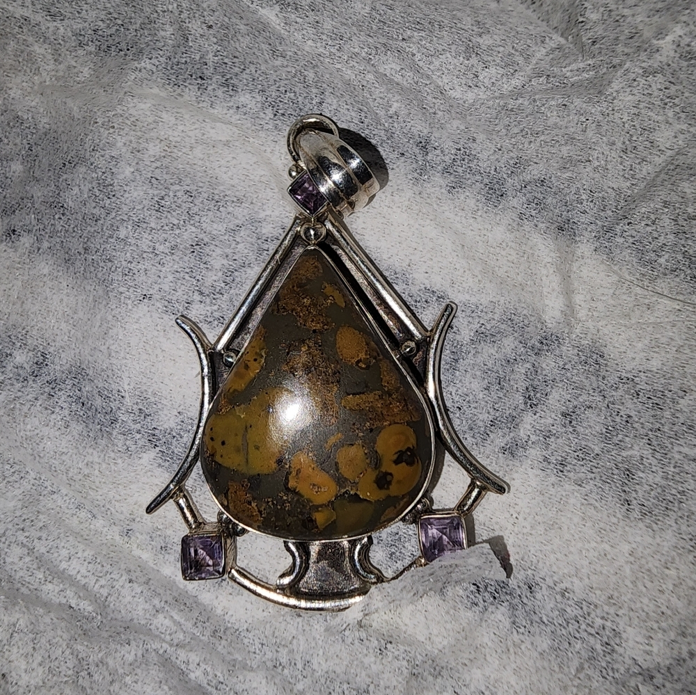 925 Amythyst and Fruit Jasper